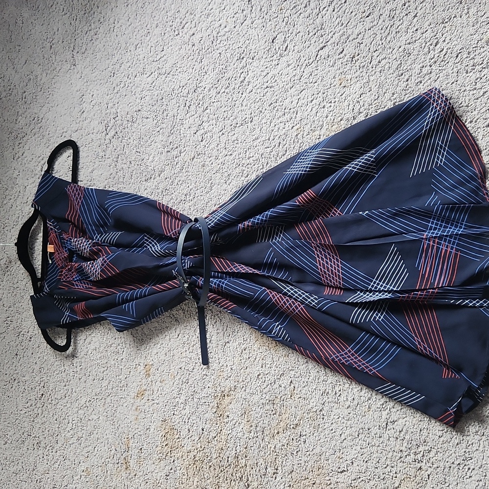 Super cute Halogen sleeveless dress, size 8, red white and blue
